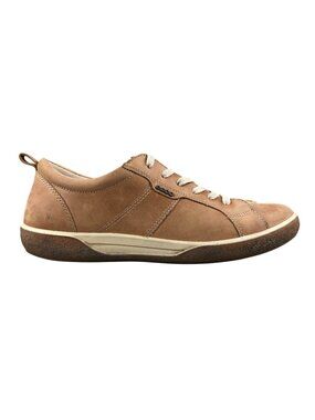 Ecco Women's Size 38 (7/7.5) Chase Tie Brown Leather Lace-Up Sneakers Shoes